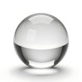 A sleek and reflective metallic sphere with a shiny, polished surface Royalty Free Stock Photo