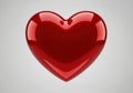 A sleek and reflective red heart symbolizing love and affection in a modern design Royalty Free Stock Photo