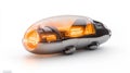 Sleek Retro-Futuristic Time Machine with Glowing Lights