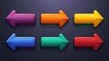 A sleek set of gradient arrow buttons, perfect for app and web designs, enhances user navigation with smooth scrolling