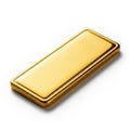 A sleek and shiny gold-colored rectangular object with a reflective surface Royalty Free Stock Photo