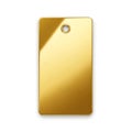 A sleek and shiny gold-colored rectangular object with a small circular detail at the top Royalty Free Stock Photo
