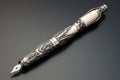 Sleek Silver fountain pen. Generate Ai