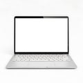 A sleek silver laptop with a backlit keyboard and minimalist design Royalty Free Stock Photo