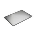 Sleek silver laptop closed and isolated against a deep black backdrop i soleted on white background Royalty Free Stock Photo