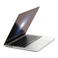 Sleek silver laptop with illuminated keyboard and closed screen lid Royalty Free Stock Photo