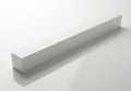 A sleek silver rectangular bar isolated on a clean white background isolated on white background Royalty Free Stock Photo