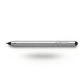 A sleek silver stylus pen for digital drawing and note taking isolated on white background Royalty Free Stock Photo