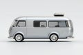 Sleek silver vintage camper van, side profile Royalty Free Stock Photo