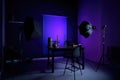 a sleek and simple black light setup to add a dramatic effect