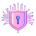 A sleek and simple icon vector representing essential cybersecurity measures to safeguard digital information and privacy