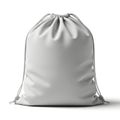Minimalist light gray drawstring bag Royalty Free Stock Photo