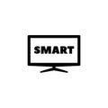 Sleek smart TV vector icon for digital media applications