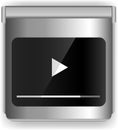 SLEEK SMARTPHONE VIDEO PLAYER INTERFACE WITH PLAY BUTTON AND PROGRESS BAR