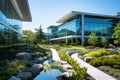 Sleek and Sophisticated: Captivating Modern Office Building with High-Tech Features
