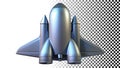 Space shuttle rocket icon launch spaceship nasa exploration sci fi png transparent image Generative AI Royalty Free Stock Photo