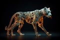 A sleek and speedy cheetah on the run. Generative AI