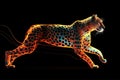 A sleek and speedy cheetah on the run. Generative AI