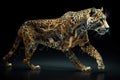 A sleek and speedy cheetah on the run. Generative AI