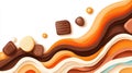 A sleek and stylish chocolate abstract background with charming textures, perfect for modern designs and illustrations Royalty Free Stock Photo