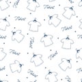 Sleek Stylish White Cotton Shirt Vector Seamless Pattern