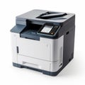 Sleek And Stylized Xerox Multifunction Printer In Dark Teal And Light Red