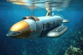 sleek submarine design with hydrodynamic features Royalty Free Stock Photo
