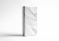 Elegant White Marble Rectangular Display Block on Clean Background Royalty Free Stock Photo