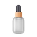 Sleek, Transparent Glass Cosmetic Bottle Equipped With A Precise Pipette Applicator, Ideal For Dispensing Serums Or Oils