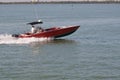 Sleek Twin Outboard Powered Motorboat