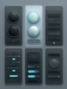 Sleek User Interface Design for Modern Digital Controls and Settings Panels With Smooth Buttons and Sliders Royalty Free Stock Photo