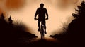 A sleek vector art of a bicycle rider in silhouette, paying homage to World Bicycle Day