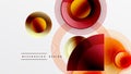 Sleek vector with overlapping circles in vibrant colors and smooth gradients. Dynamic composition with depth, symmetry