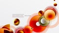 Sleek vector with overlapping circles in vibrant colors and smooth gradients. Dynamic composition with depth, symmetry