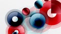 Sleek vector with overlapping circles in vibrant colors and smooth gradients. Dynamic composition with depth, symmetry