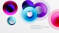 Sleek vector with overlapping circles in vibrant colors and smooth gradients. Dynamic composition with depth, symmetry