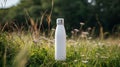 sleek white water bottle