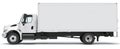 The sleek white delivery truck ready for logistics and transportation tasks. AI generated image Royalty Free Stock Photo
