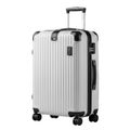 Sleek White Hardside Luggage with Combination Lock Royalty Free Stock Photo