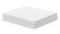 A sleek white rectangular object resembling a slim mattress or padded surface Royalty Free Stock Photo