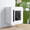 Minimalist Smart Security Camera on a Wall Royalty Free Stock Photo