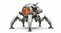 Sleek White Spider Robot Generative AI Royalty Free Stock Photo