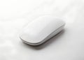 White wireless mouse isolated on white background, sleek design for modern computing needs mockup image Royalty Free Stock Photo
