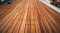 Teak Boat Decking Detail Showing Beautiful Wood Grain and Black Caulk Lines Royalty Free Stock Photo