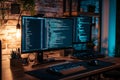 Modern Workspace with Dual Monitors