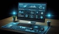 Futuristic Computer Interface with Data Analytics