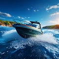 sleekly designed Motorboat Royalty Free Stock Photo