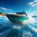 sleekly designed Motorboat Royalty Free Stock Photo