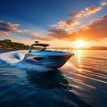 sleekly designed Motorboat Royalty Free Stock Photo