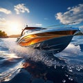 sleekly designed Motorboat Royalty Free Stock Photo